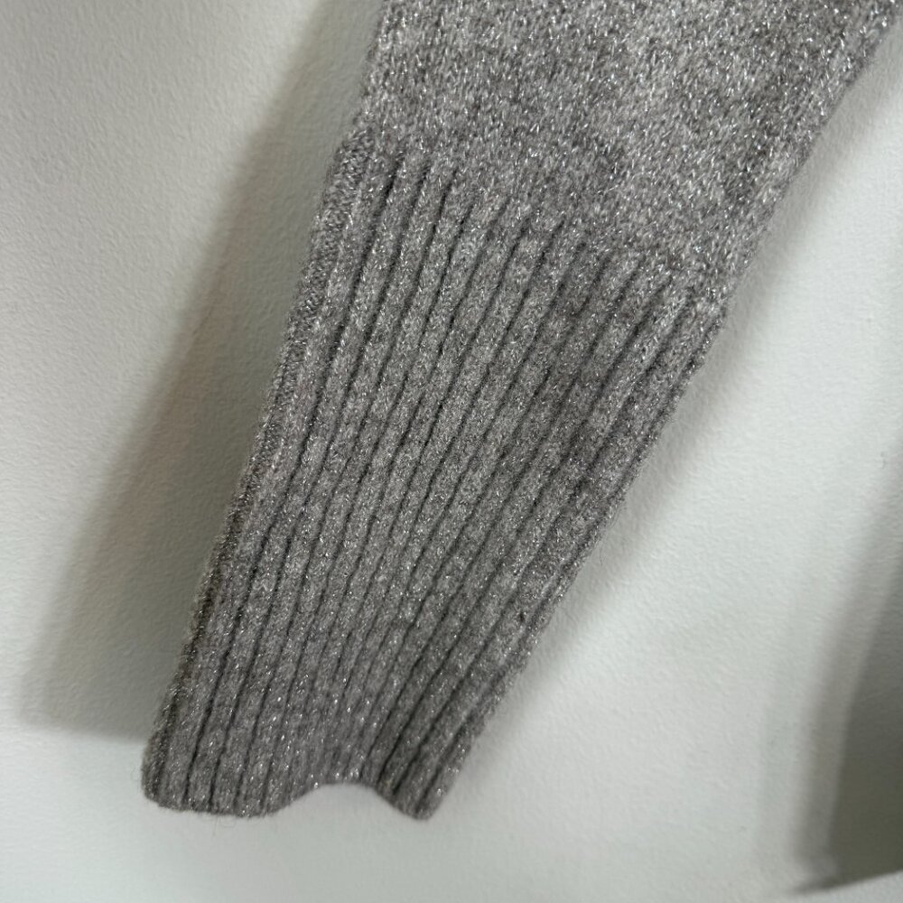 All Saints Wool Turtleneck Sweater Pullover Women's Small Gray Silver Soft NWOT - Picture 9 of 13